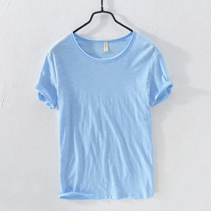 Men’s 100% Cotton Classic Crew Neck T-Shirt – Soft, Breathable Summer Tee